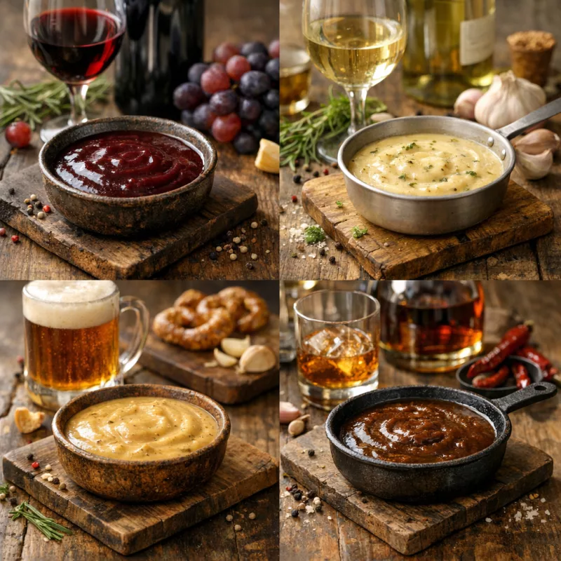 Алкогольные соусы на кухне