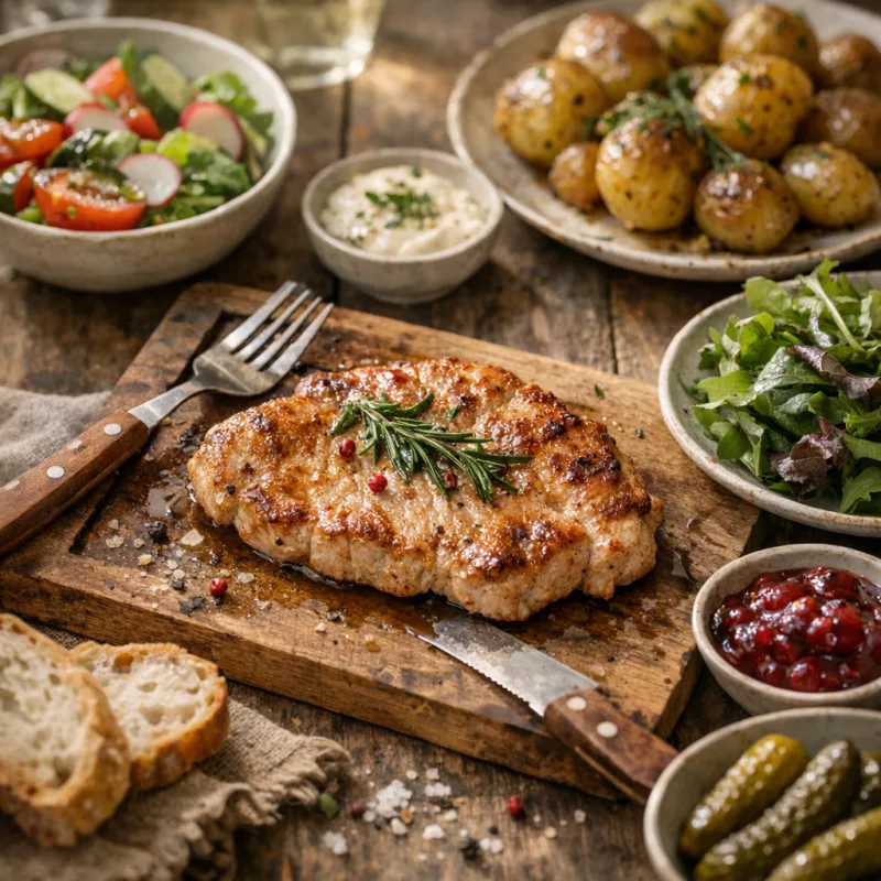Эскалоп как тонкий мясной пласт без панировки