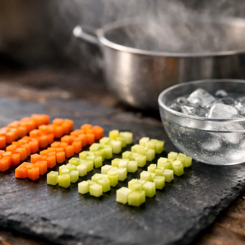 Формы нарезки овощей — от брюнуаза до шифонада