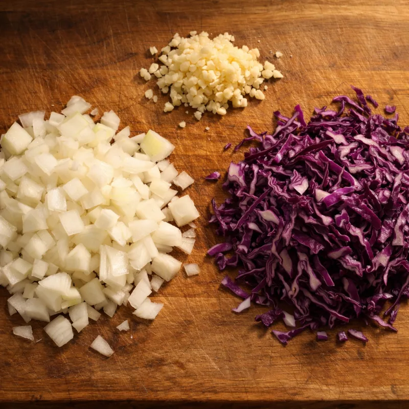 Формы нарезки овощей — от брюнуаза до шифонада