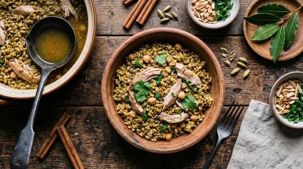 Фрике (дымная зелёная пшеница ближневосточной кухни)