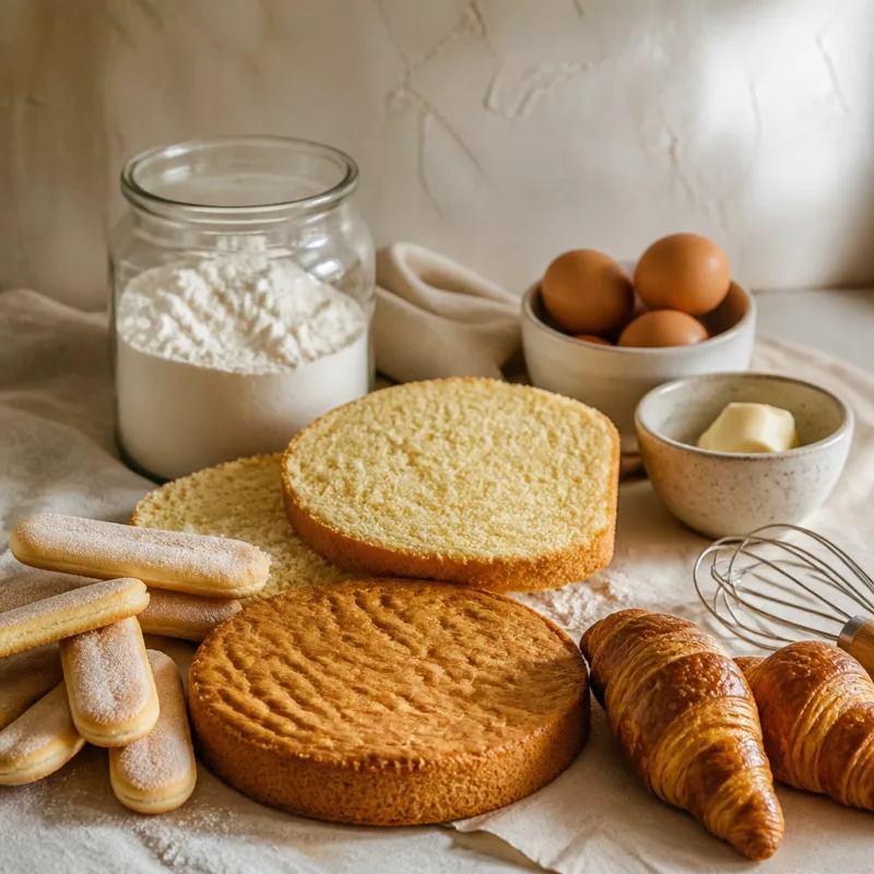 Женуаз (генуэзский бисквит с маслом и ореховой нотой)