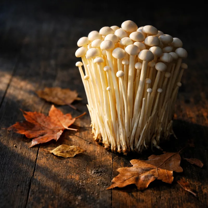 Грибы эноки — белые иглы из темноты