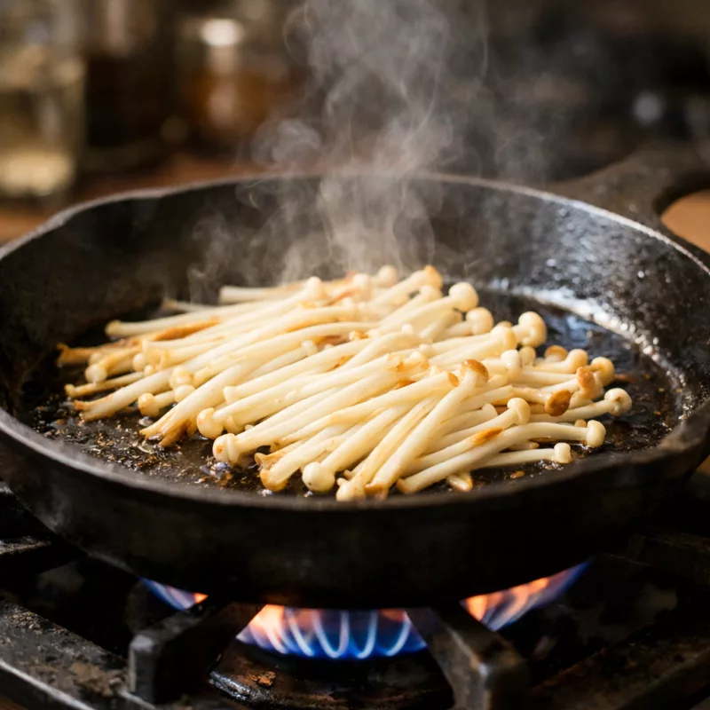 Грибы эноки — белые иглы из темноты