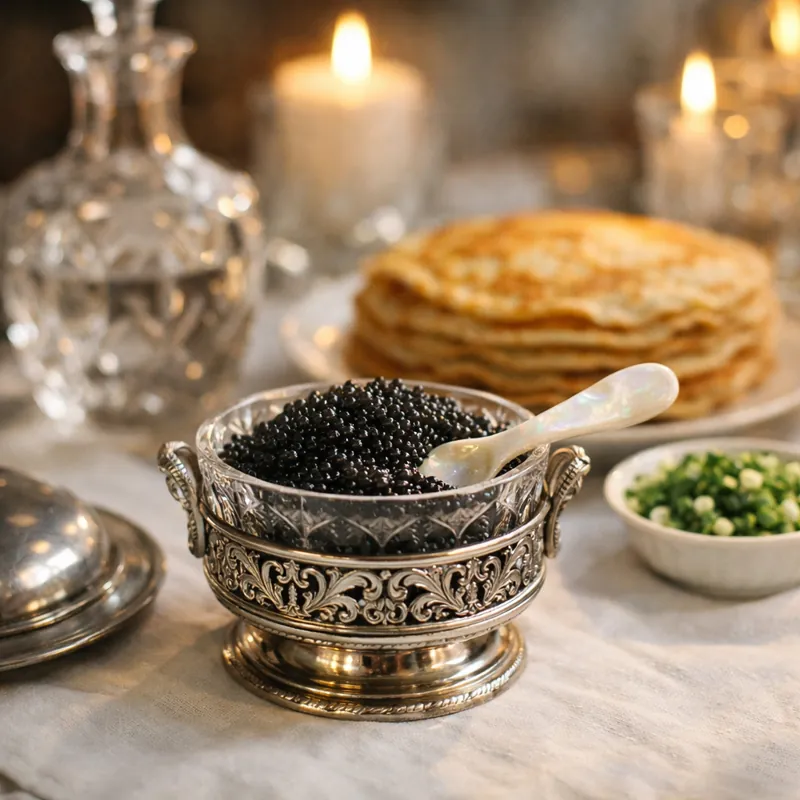 Икорные традиции дореволюционной России и масленичные застолья