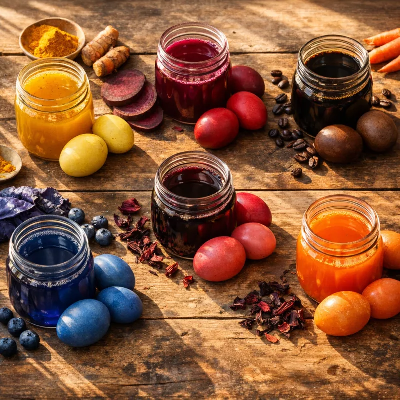 Как покрасить пасхальные яйца натуральными красителями из обычных продуктов