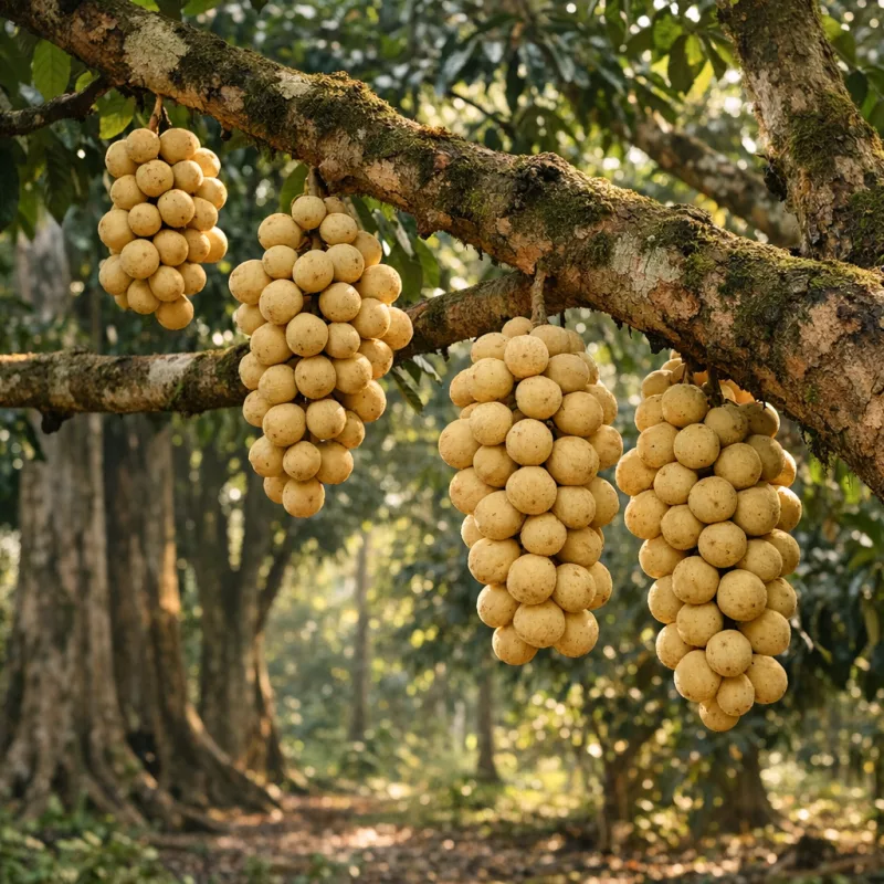 Лонгконг — тропический фрукт из Таиланда, который часто путают с лангсатом