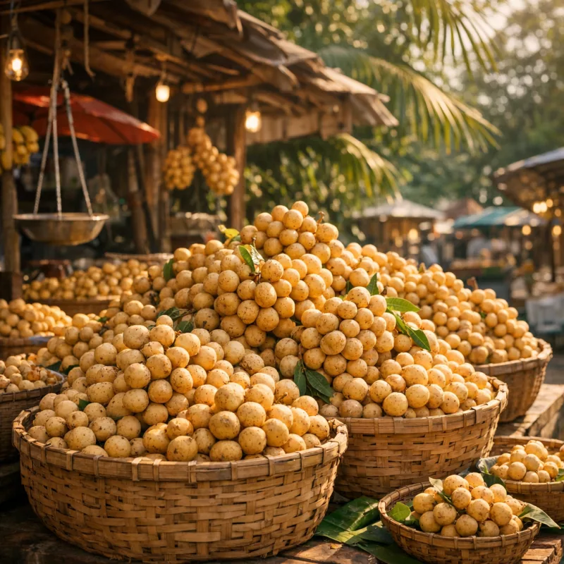 Лонгконг — тропический фрукт из Таиланда, который часто путают с лангсатом