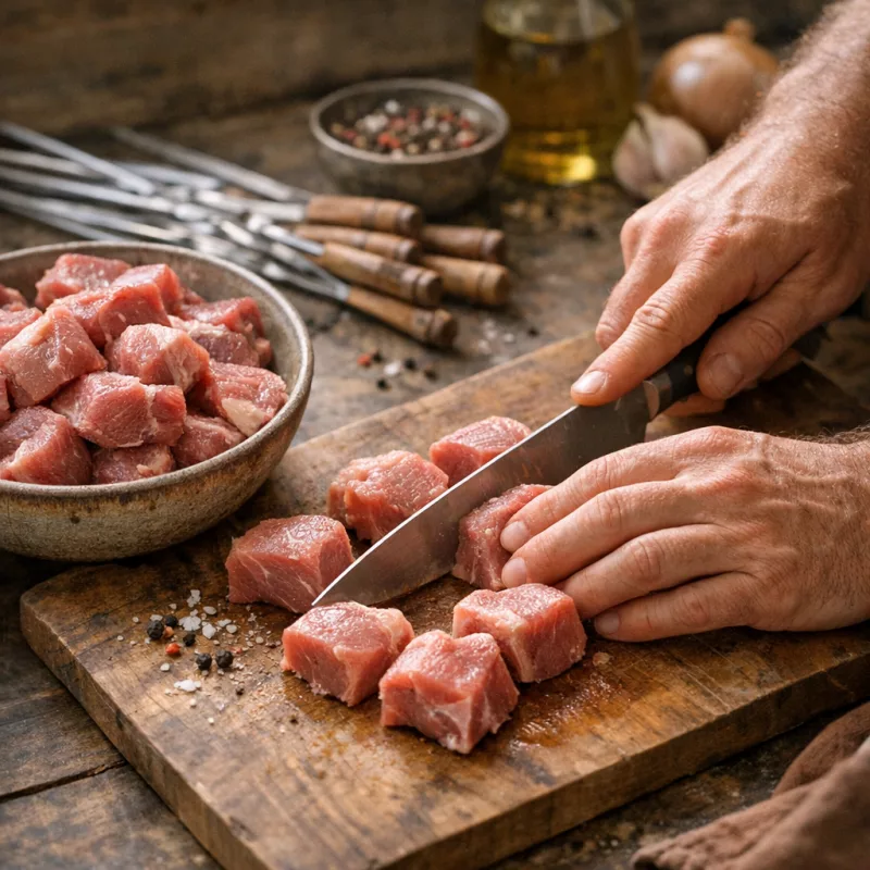 Хороший шашлык начинается  с выбора мяса