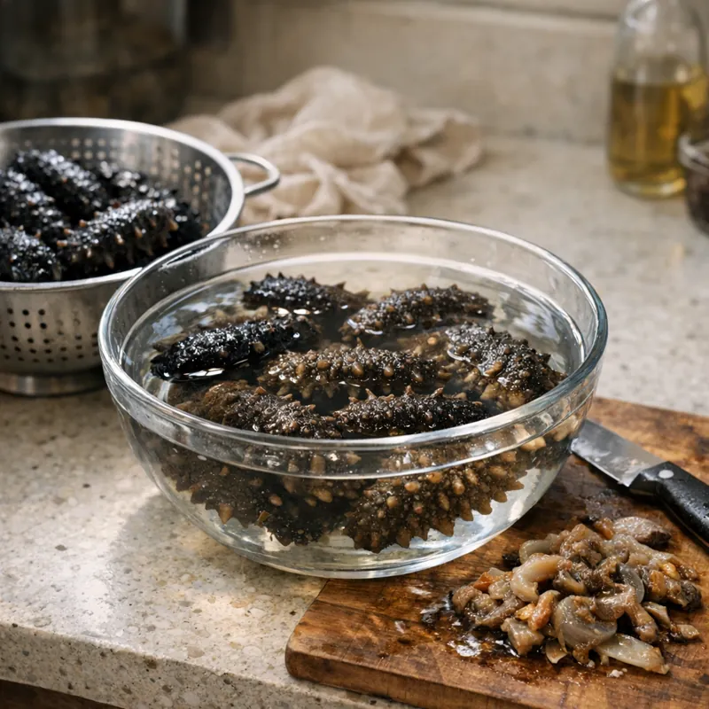 Необычные морепродукты: кукумария, вонголе, рапан, трепанг, морской ёж, трубач