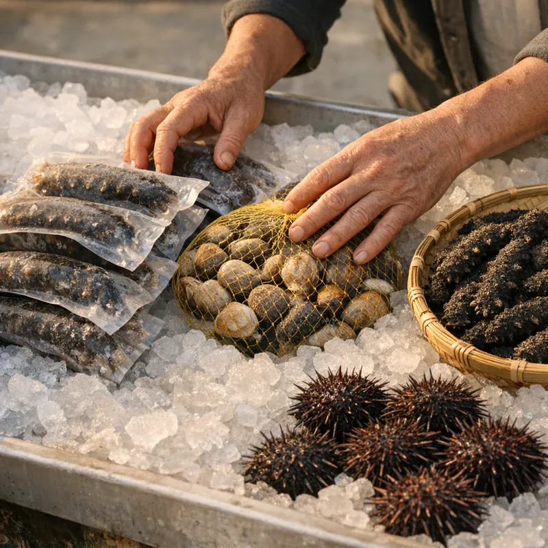 Необычные морепродукты: кукумария, вонголе, рапан, трепанг, морской ёж, трубач