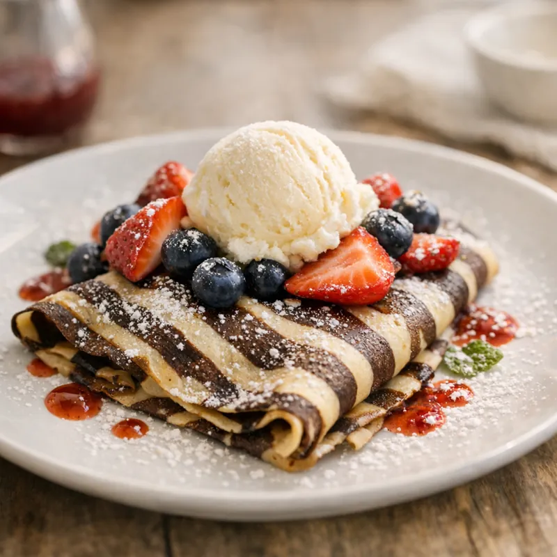 Полосатые блины "Зебра" с эффектным рисунком