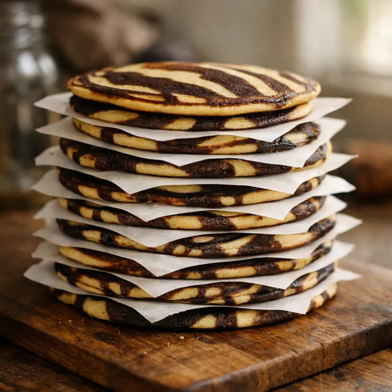 Полосатые блины "Зебра" с эффектным рисунком