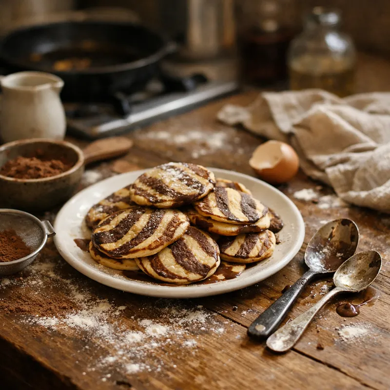 Полосатые блины "Зебра" с эффектным рисунком