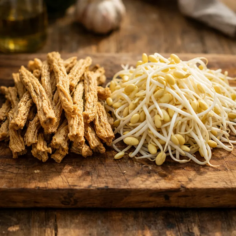 Соевая спаржа и соевые проростки: что это за продукты и как их готовить