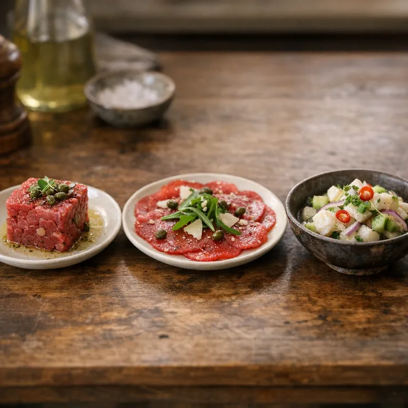Тартар, карпаччо и севиче: блюда, способы нарезки или что-то третье?