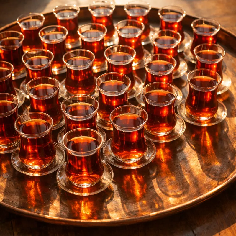 Турецкий чай: от кофейных дворцов Османской империи до стеклянных тюльпанов 