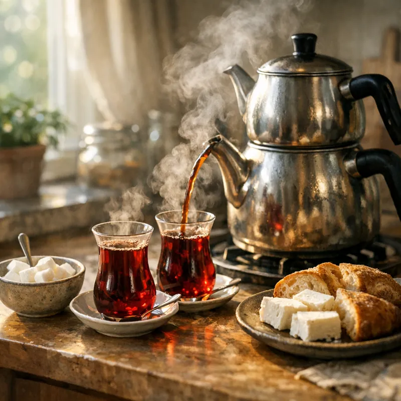 Турецкий чай: от кофейных дворцов Османской империи до стеклянных тюльпанов 