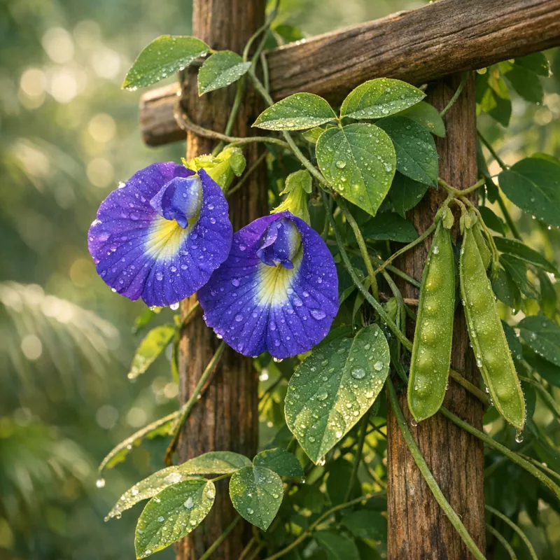 Тайский анчан - удивительный напиток из синих цветков