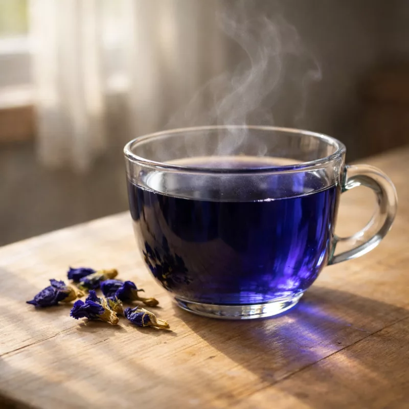 Тайский анчан - удивительный напиток из синих цветков