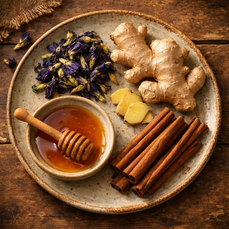 Тайский анчан - удивительный напиток из синих цветков