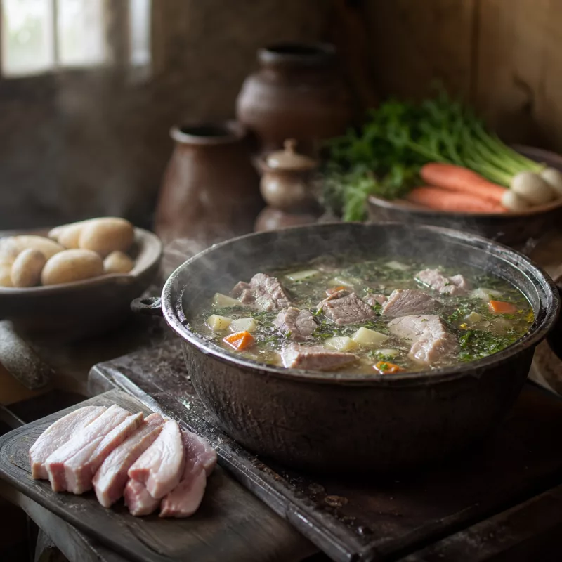 Юшник в старой белорусской кухне