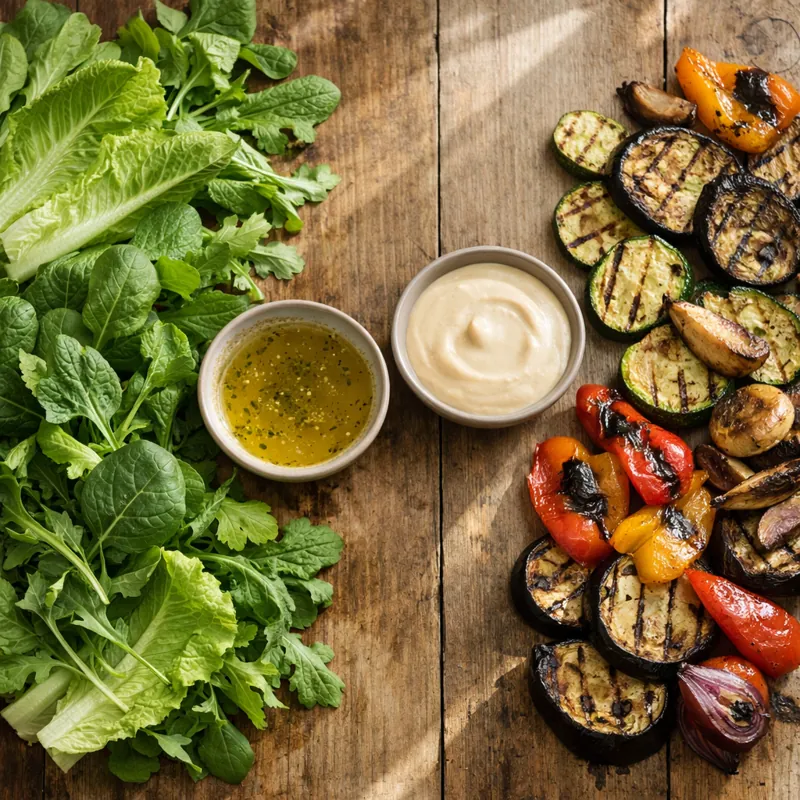 Заправки для салатов из свежих и приготовленных овощей: в чём разница