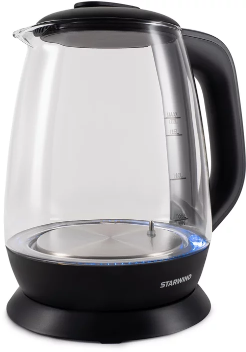 Чайник электрический Starwind SKS3036 1.7л. 2200Вт черный корпус стекло