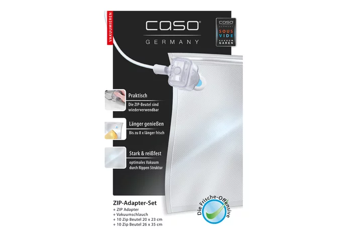 Пакеты вакуумные ЗИП с адаптером CASO VC ZIP Adapter Set