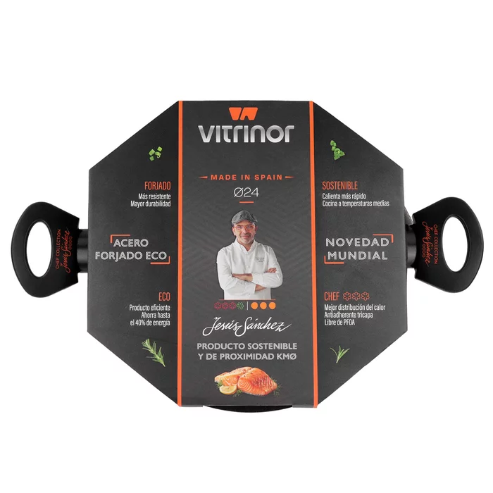 Кастрюля низкая Vitrinor V-Forged 24