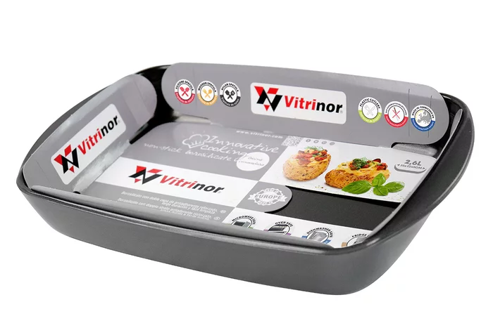 Форма для выпечки Vitrinor прямоугольная серая 31х21х5