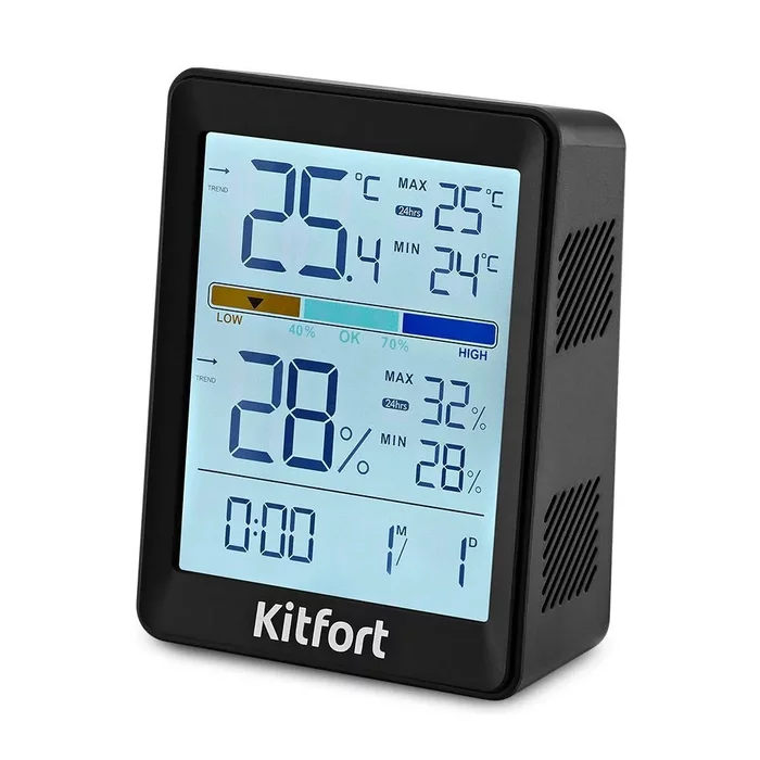 Часы с термометром и гигрометром Kitfort КТ-3740