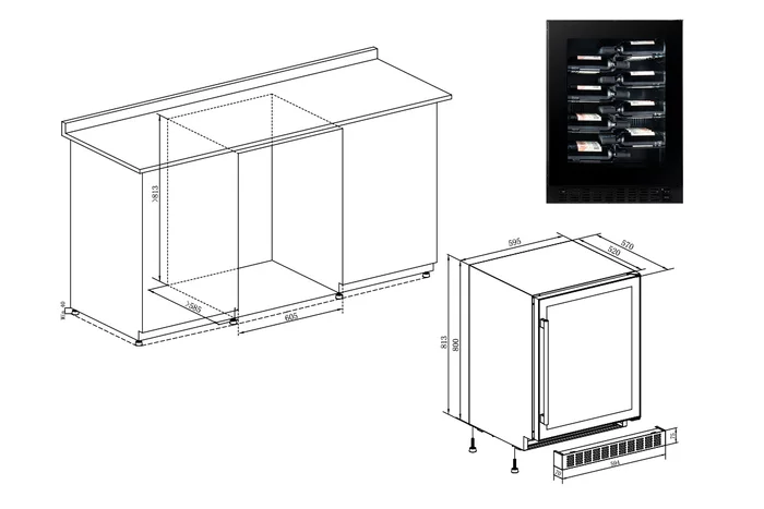 Винный шкаф Temptech CPROX60SX