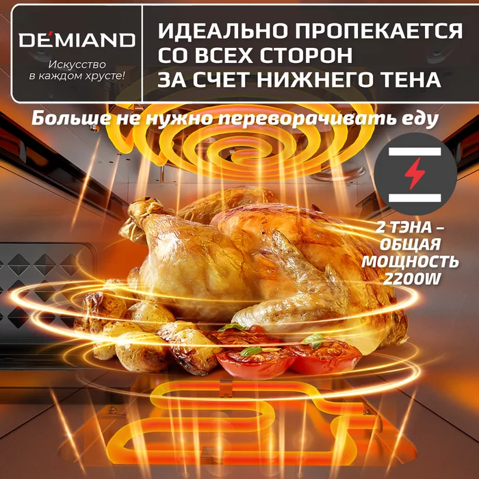 Инновационный аэрогриль Demiand SANDERS MAX с технологией приготовления на Пару