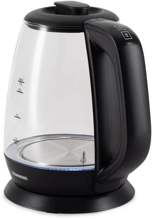 Чайник электрический Starwind SKS3036 1.7л. 2200Вт черный корпус стекло