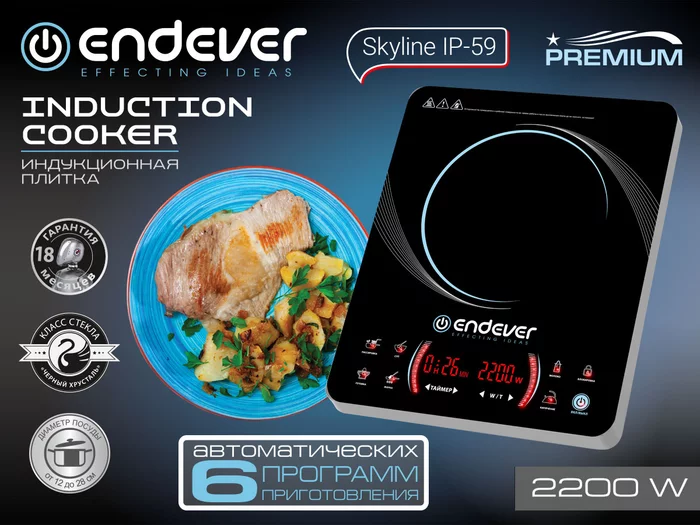 Индукционная плита Endever Skyline IP-59