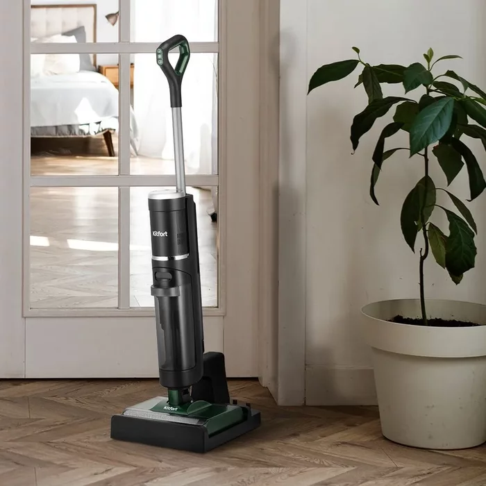 Вертикальный беспроводной моющий пылесос Kitfort КТ-5259
