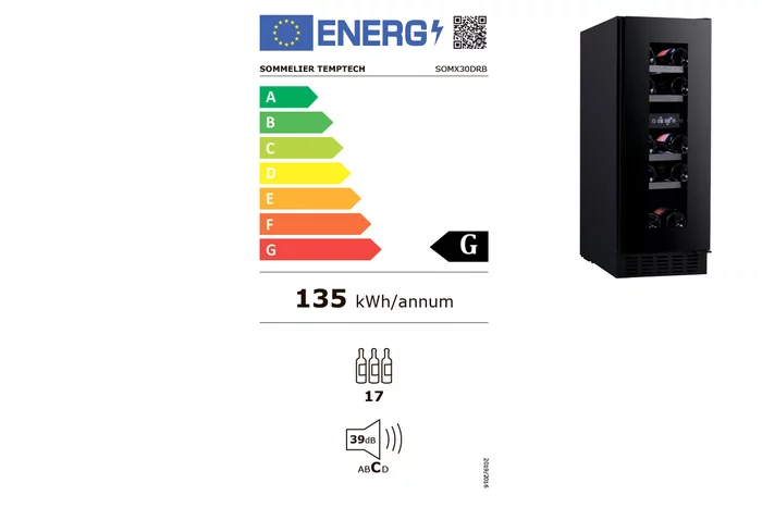 Винный шкаф Temptech SOMX30DRB