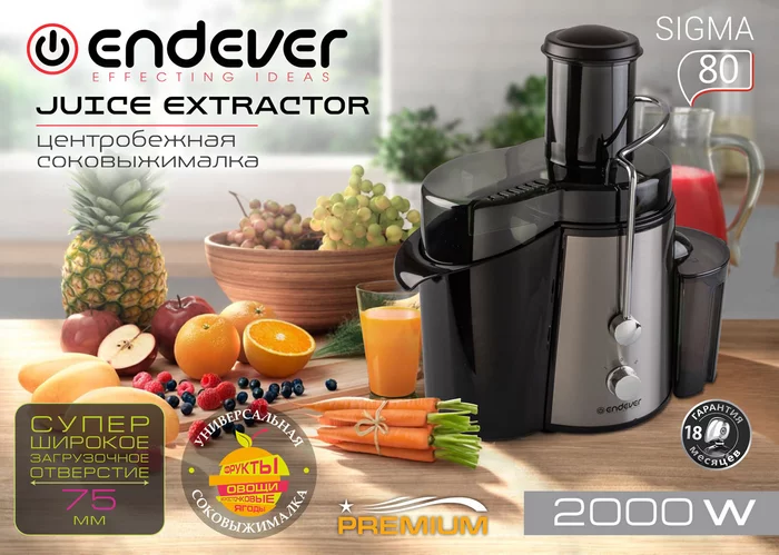 Электрическая соковыжималка Endever Sigma-80