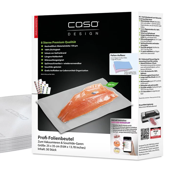 Пакеты вакуумные CASO 25×35