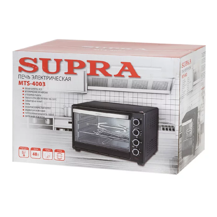 Электропечь с грилем Supra MTS-4003
