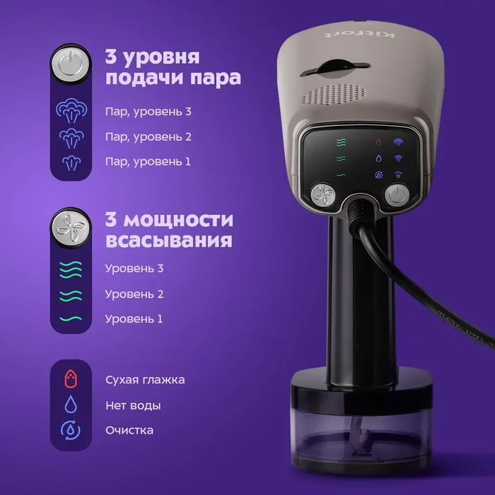 Вакуумный ручной отпариватель Kitfort KT-9376