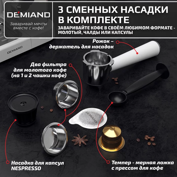 Рожковые кофеварки Demiand