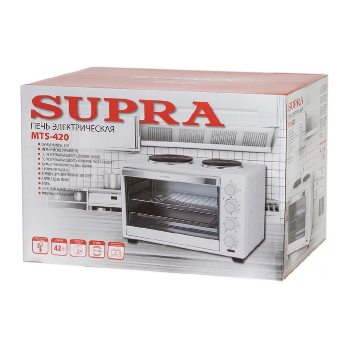 Электропечь с грилем Supra MTS-420