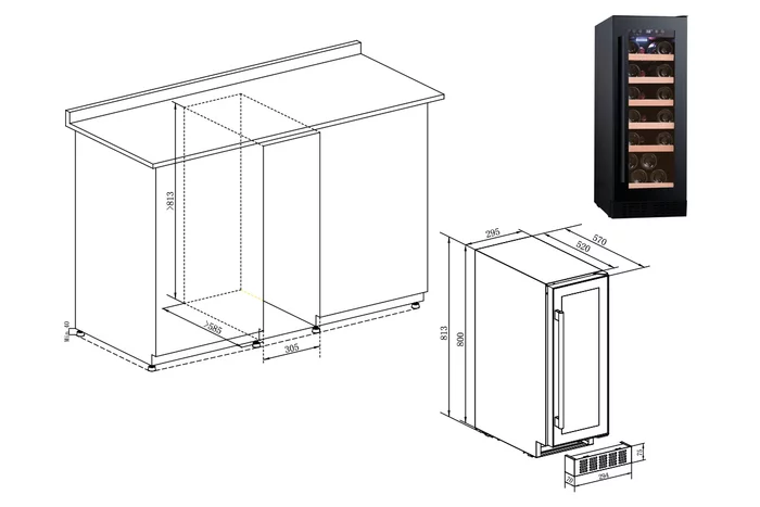 Винный шкаф Temptech PRESX30SB