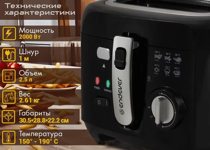 Электрическая фритюрница Endever Skyline FR-114