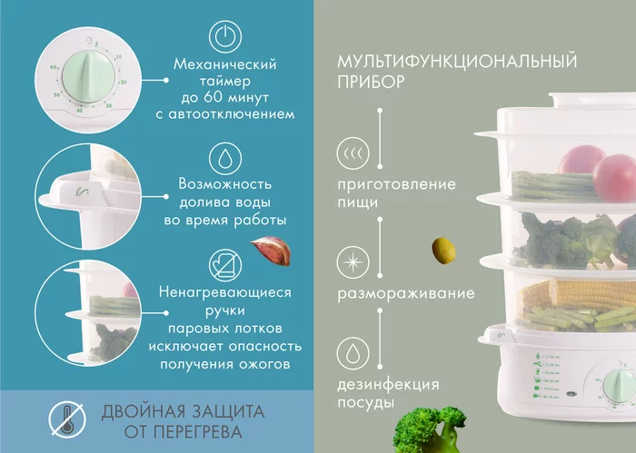 Пароварка Endever Vita 175