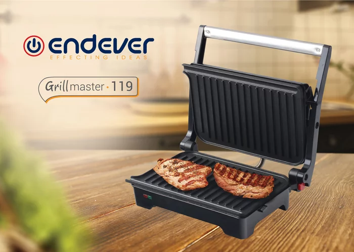 Электрический пресс-гриль Endever GRILLMASTER-119