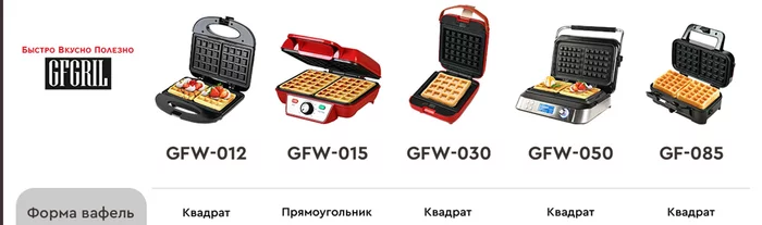 Электровафельница Gfgril GFW-015 Waffle Plus