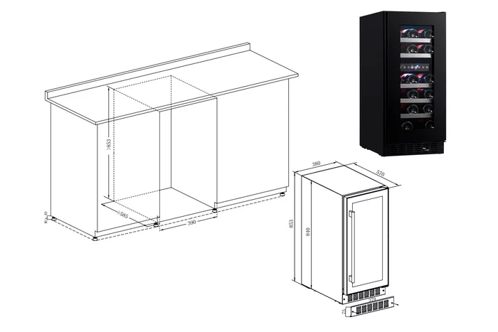 Винный шкаф Temptech SOMQ38DRB